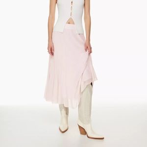 Aritzia Pleated shiffon midi skirt - like new!